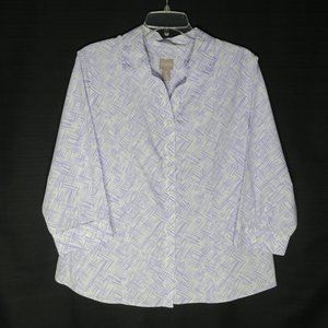 CHICO'S Wrinkle Resistant 3/4 Sleeve Lorena Shirt